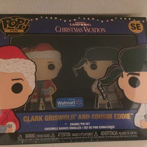 New Christmas Vacation Clark Griswold & Cousin Eddie Funko Enamel Pin Figures